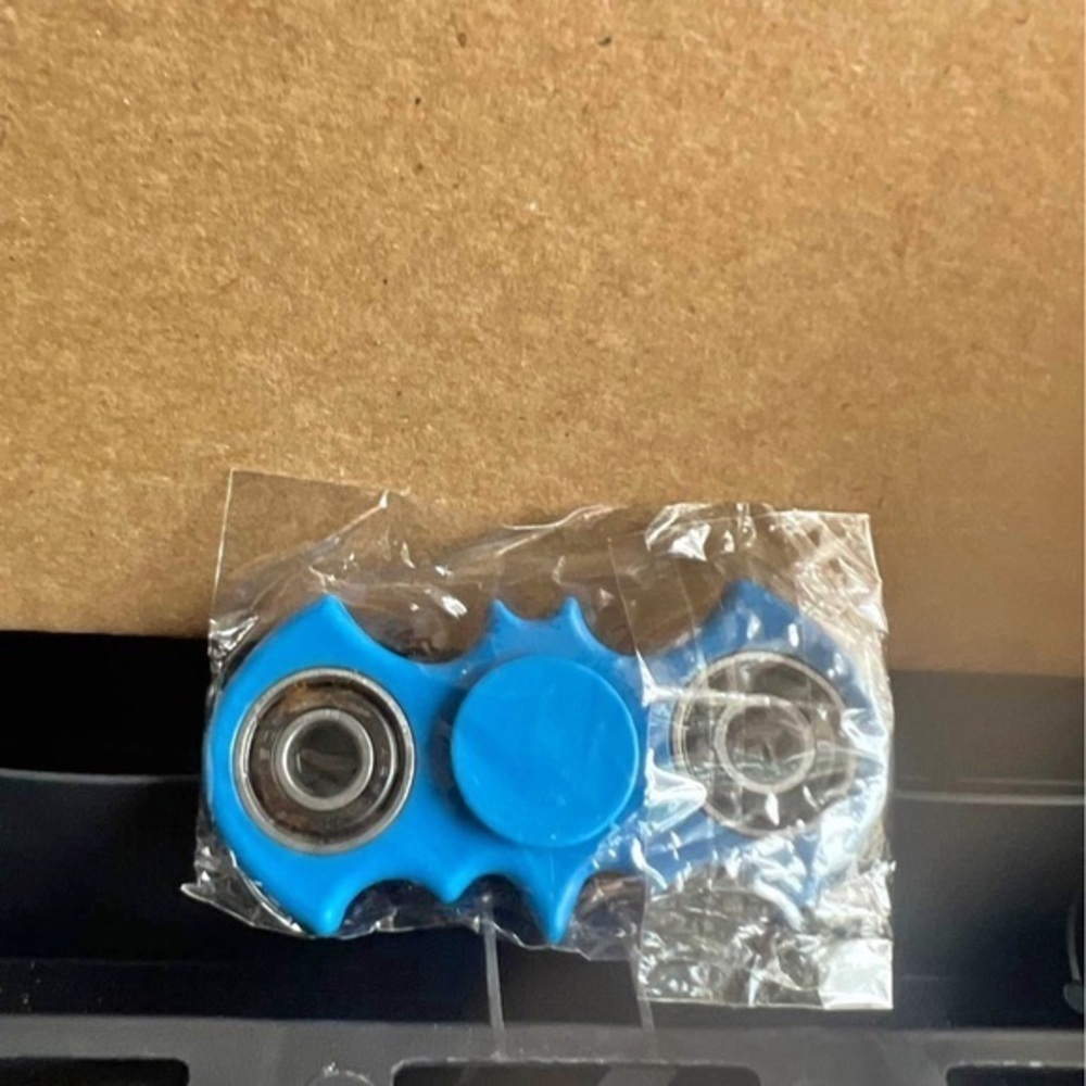 Blue Bat-Shaped Fidget Spinner